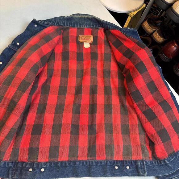 Vintage navy denim jacket size 36 - Picture 6 of 7